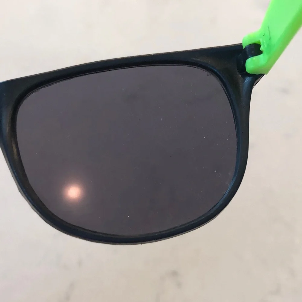 Black Sunglasses with Neon Green Arms